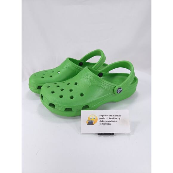 Crocs Classic Casual Slip On Comfort Mule Clog Womens Size 11 Mens 9 Green - Picture 1 of 9